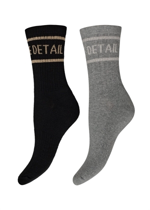 Hype The Detail tennis sock 2-pk Black/Light Grey